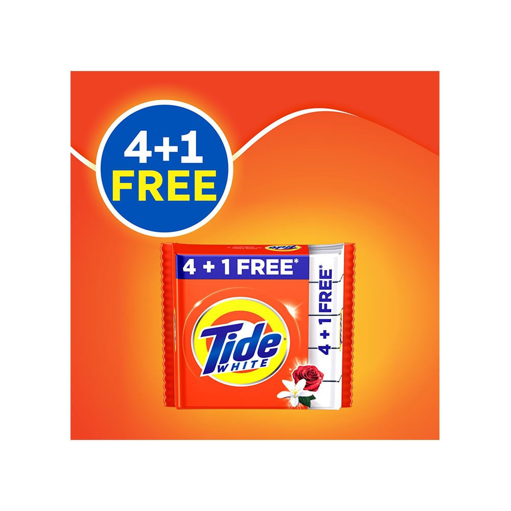 Tide White Detergent Bar - Pack of 5 : 5x200 g