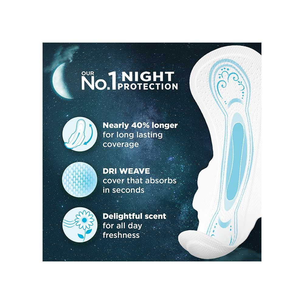 Whisper Ultra Nights Sanitary Pads : 16 pieces