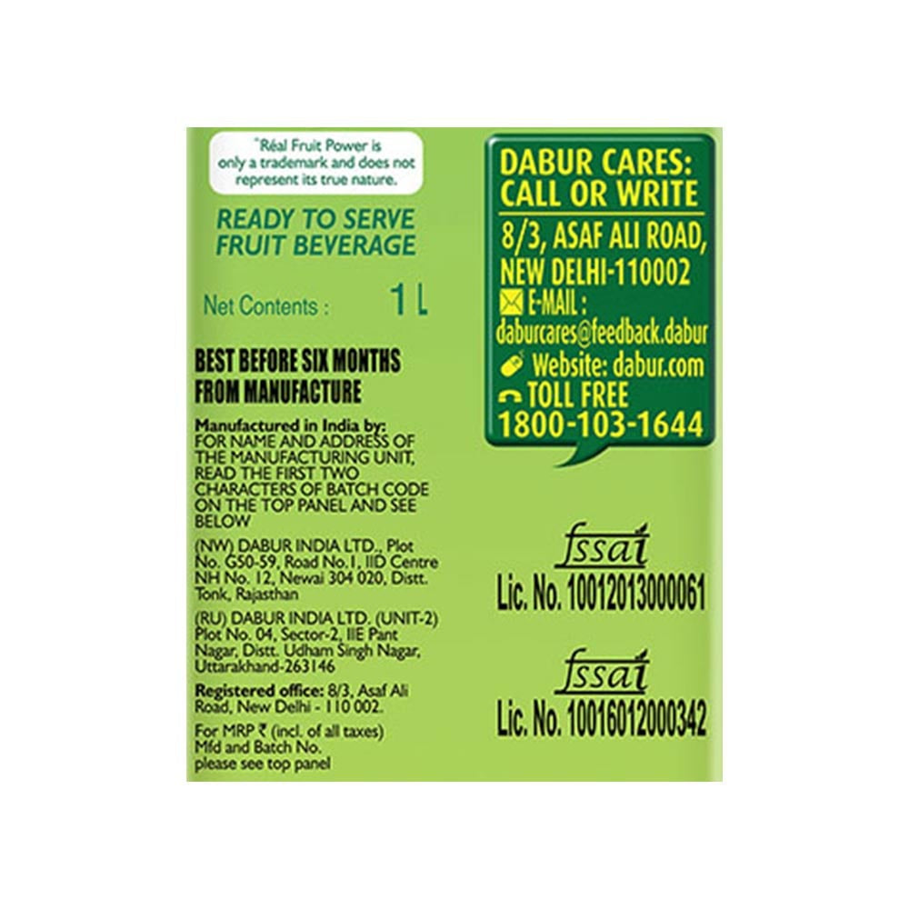 Real Aloe Vera Kiwi Juice - Pack of 2 : 2 x 1 ltr