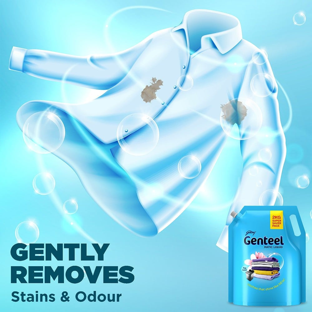 Godrej Genteel Matic Top Load Liquid Detergent : 2 kg