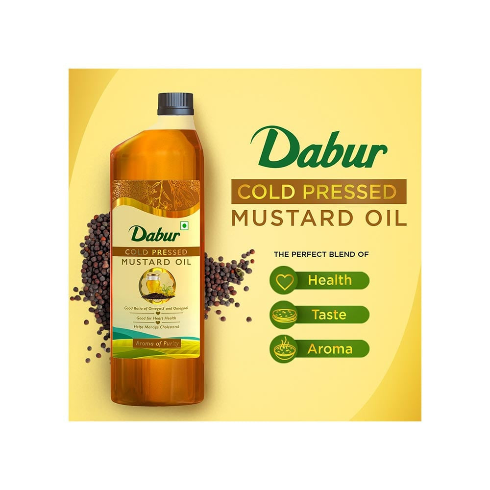 Dabur Cold Pressed Mustard Oil : 1 ltr