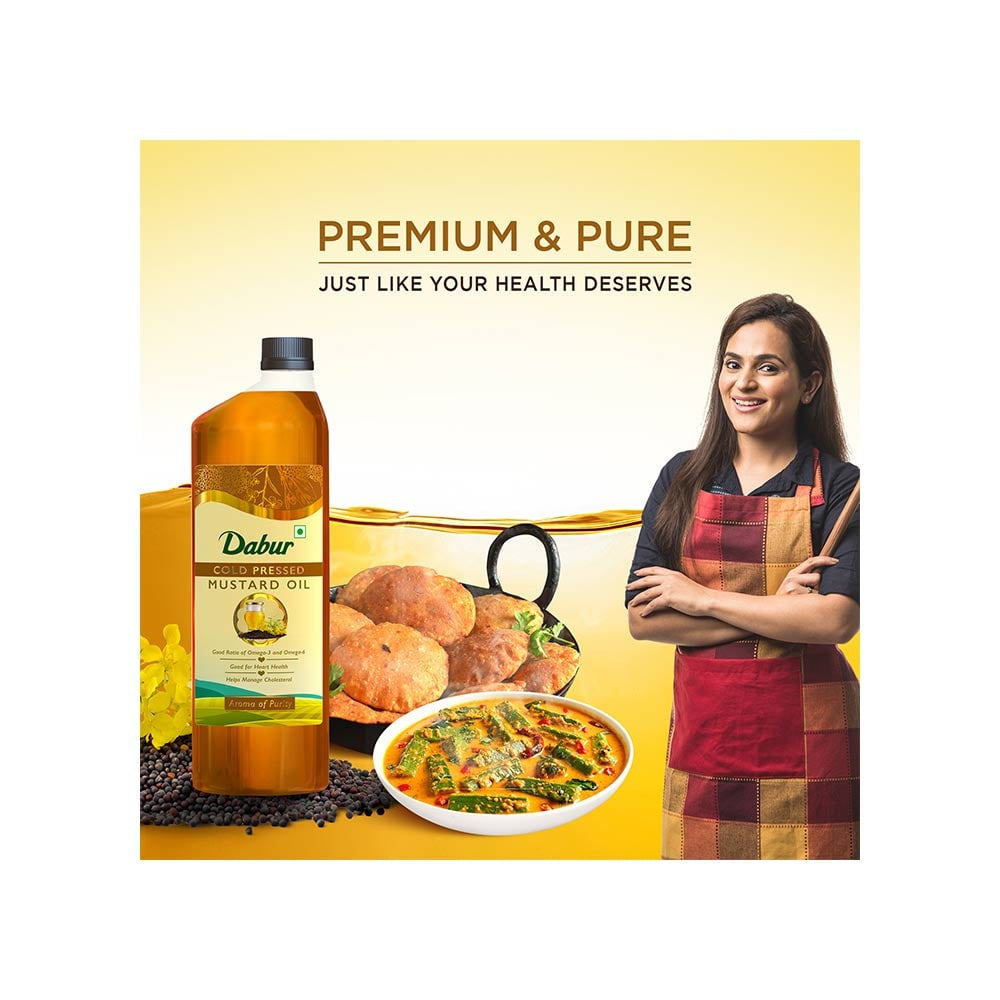 Dabur Cold Pressed Mustard Oil : 1 ltr