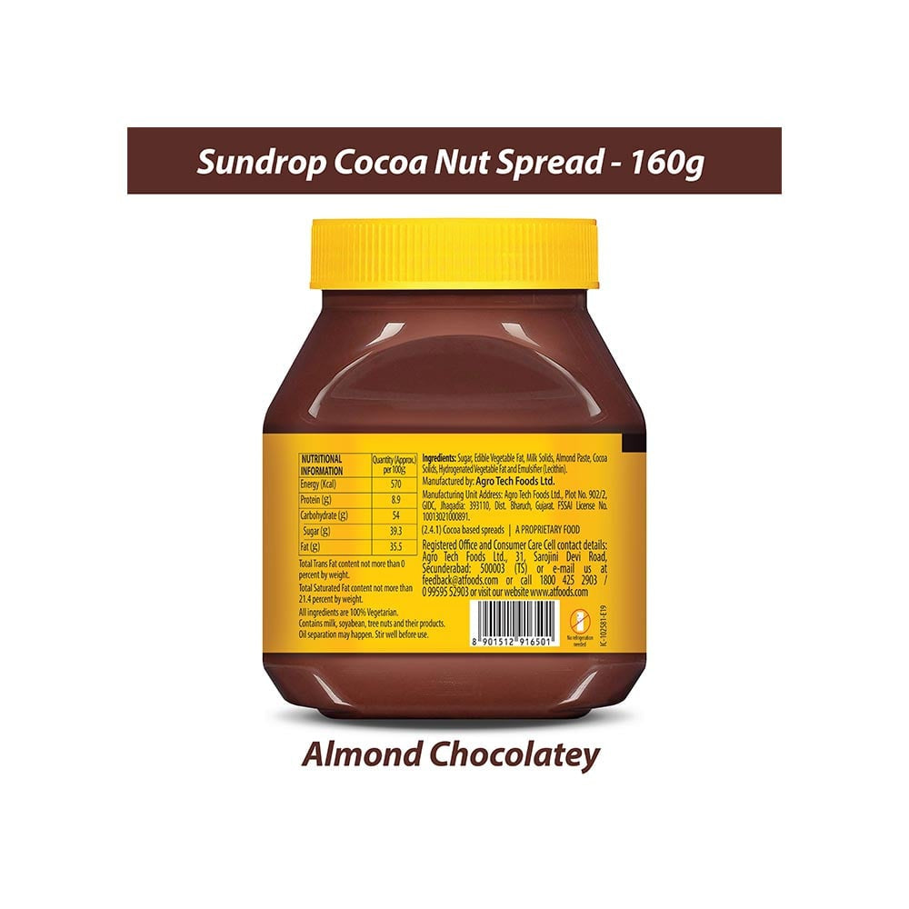 Sundrop Cocoa Nut Almond Chocolatey Spread : 160 g