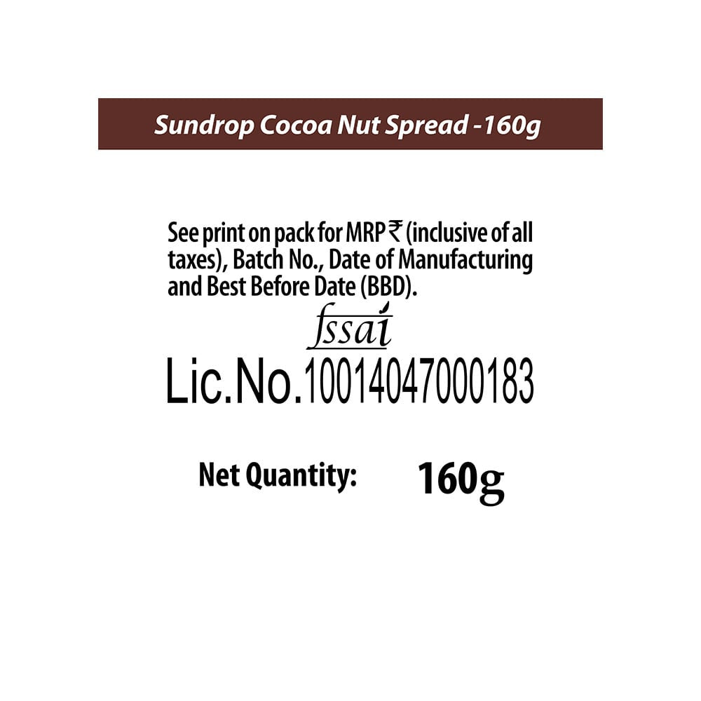 Sundrop Cocoa Nut Almond Chocolatey Spread : 160 g
