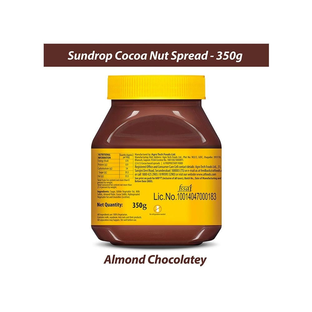 Sundrop Cocoa Nut Almond Chocolatey Spread : 350 g
