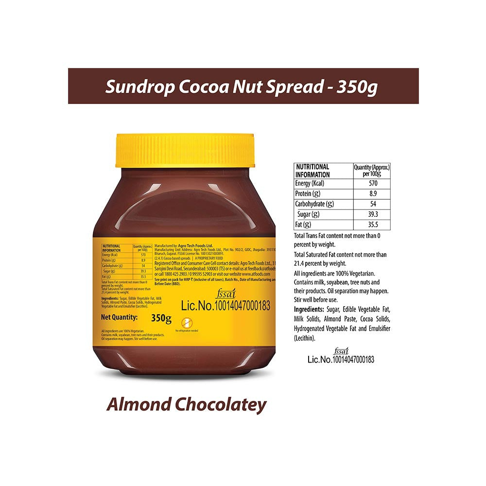 Sundrop Cocoa Nut Almond Chocolatey Spread : 350 g