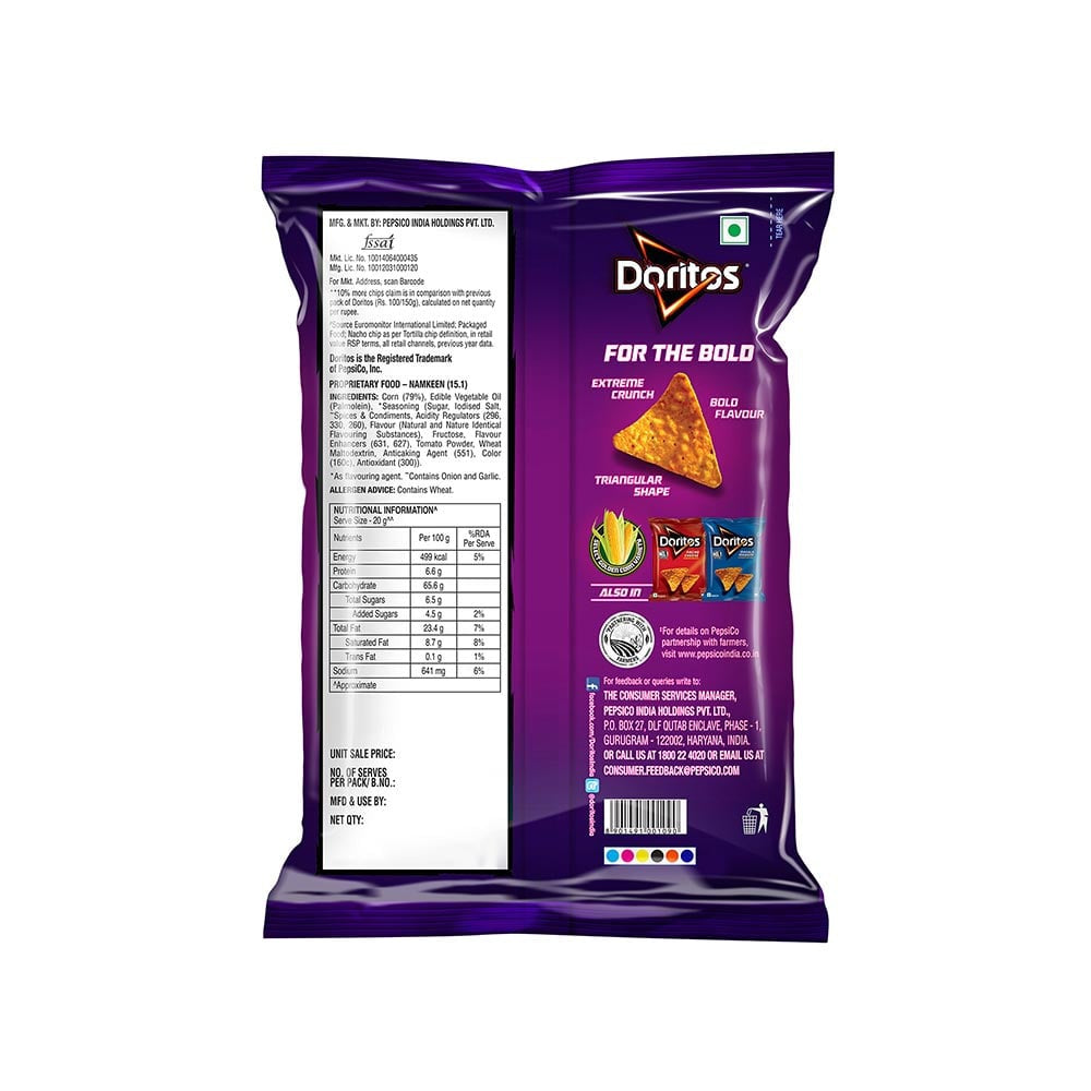 Doritos Sweet Chilli Flavour Nachos : 153 g