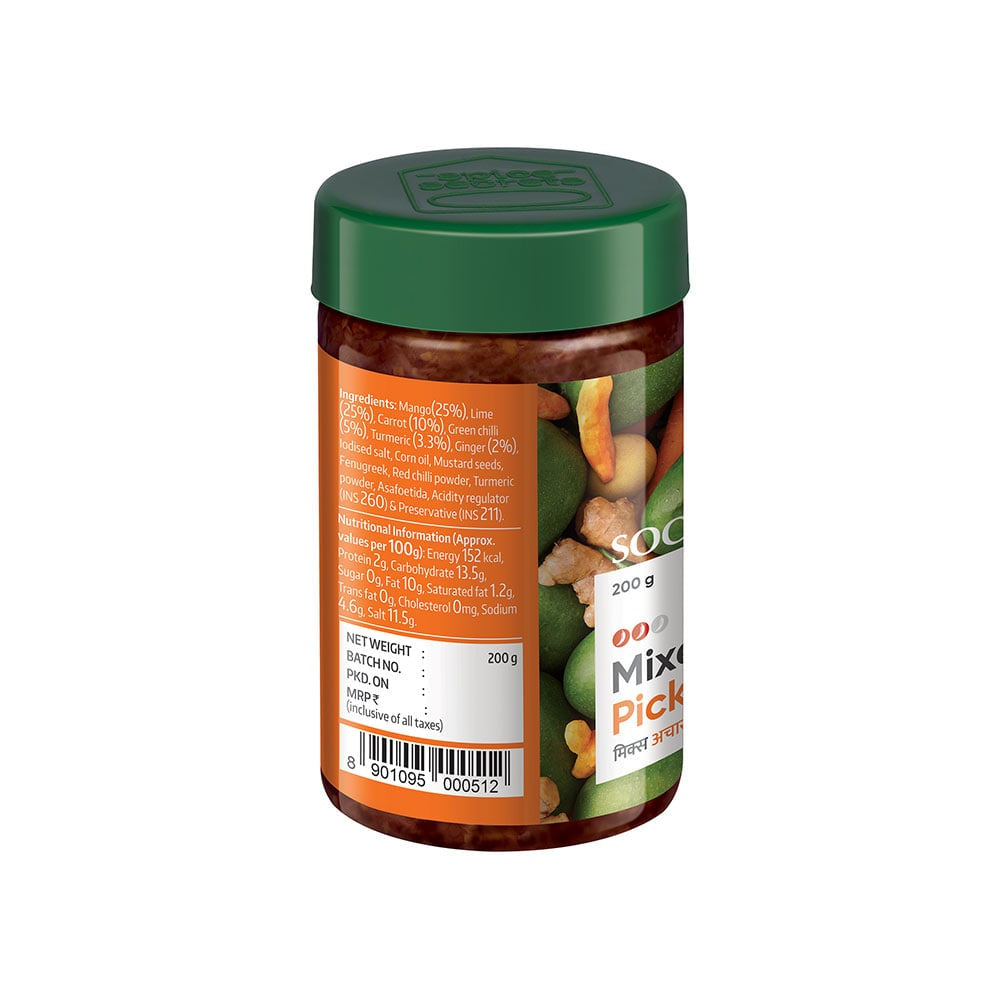 Society Spice Secrets Mixed Pickle : 200 g