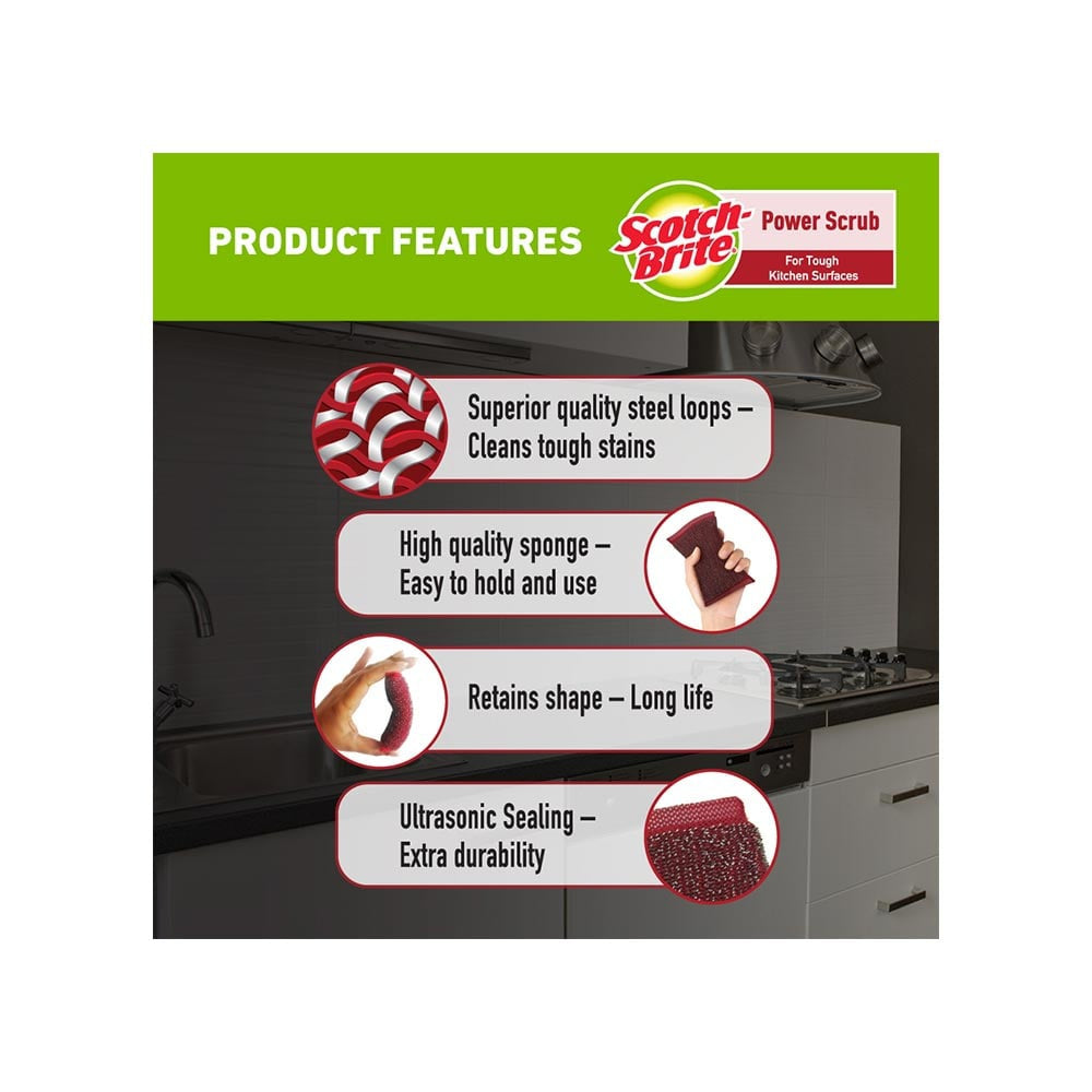 Scotch Brite Power Scrub Pad : 1 piece