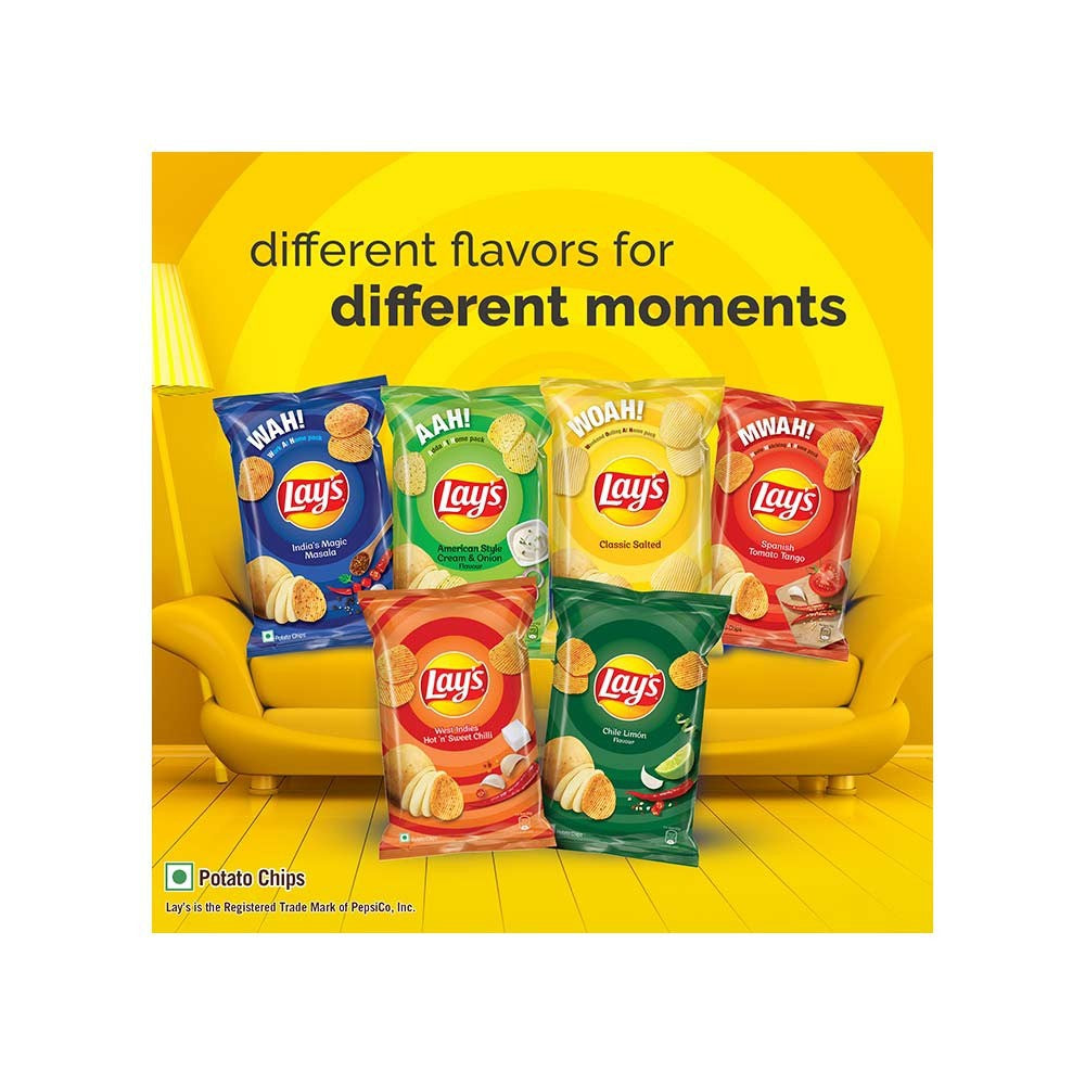 Lay's Classic Salted Flavor Potato Chips - Pack of 2 : 2 x 82 g