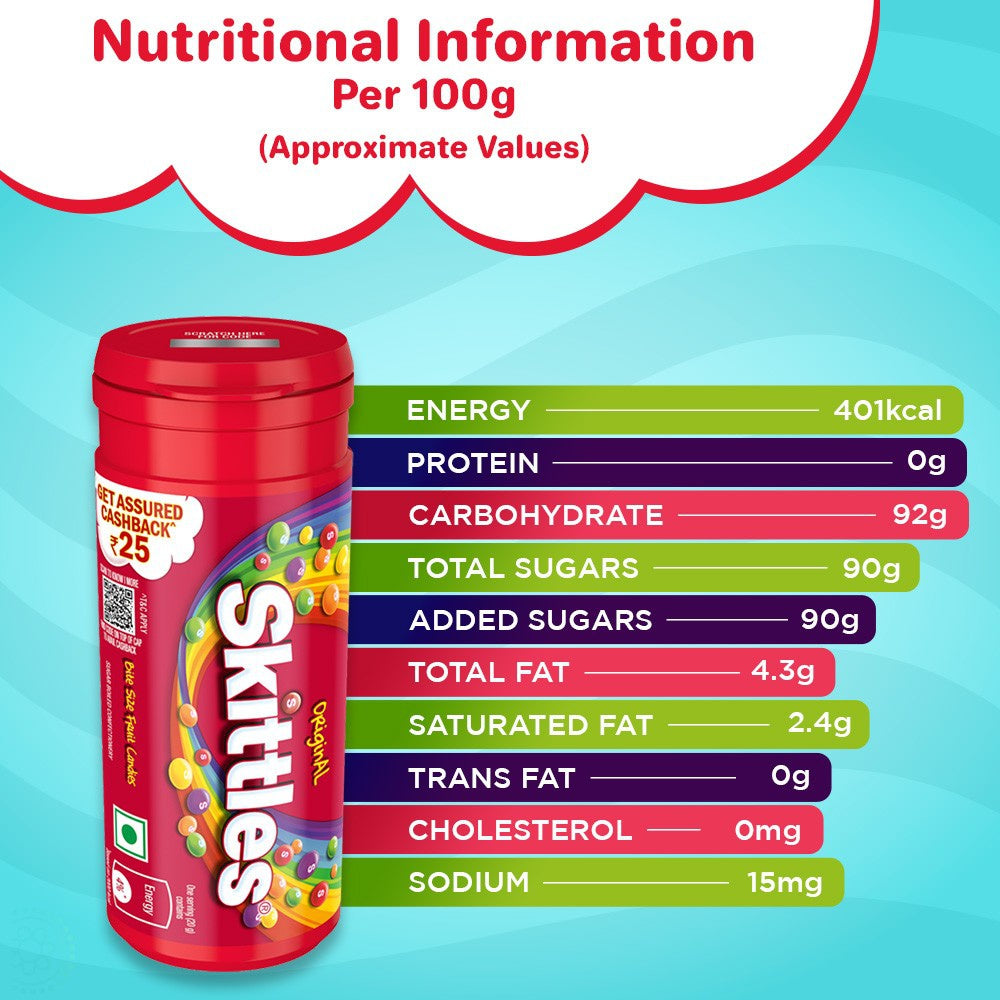 Skittles Original Bite-size Fruit Candy : 30.4 g