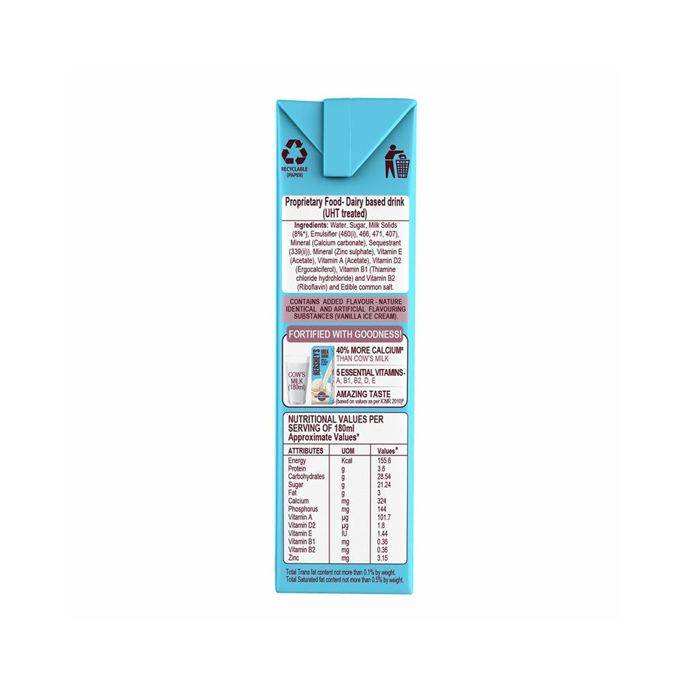 Hershey's Vanilla Milkshake : 180 ml