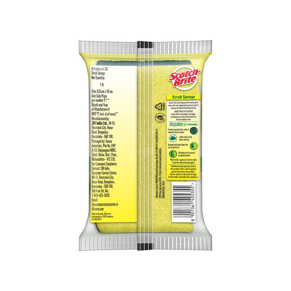Scotch Brite Sponge Scrub : 1 unit