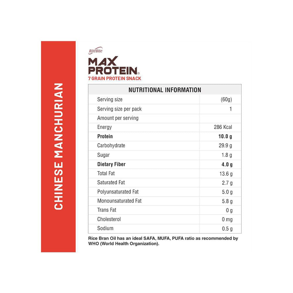 RiteBite Max Protein Chinese Manchurian Chips : 60 g