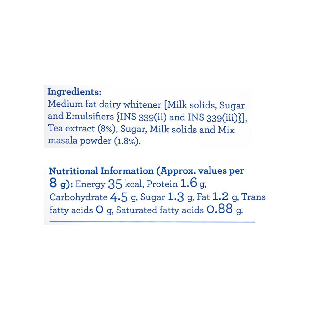 Society Low Sugar Masala Flavour One Minute Instant Tea Premix : 5 x 8 g