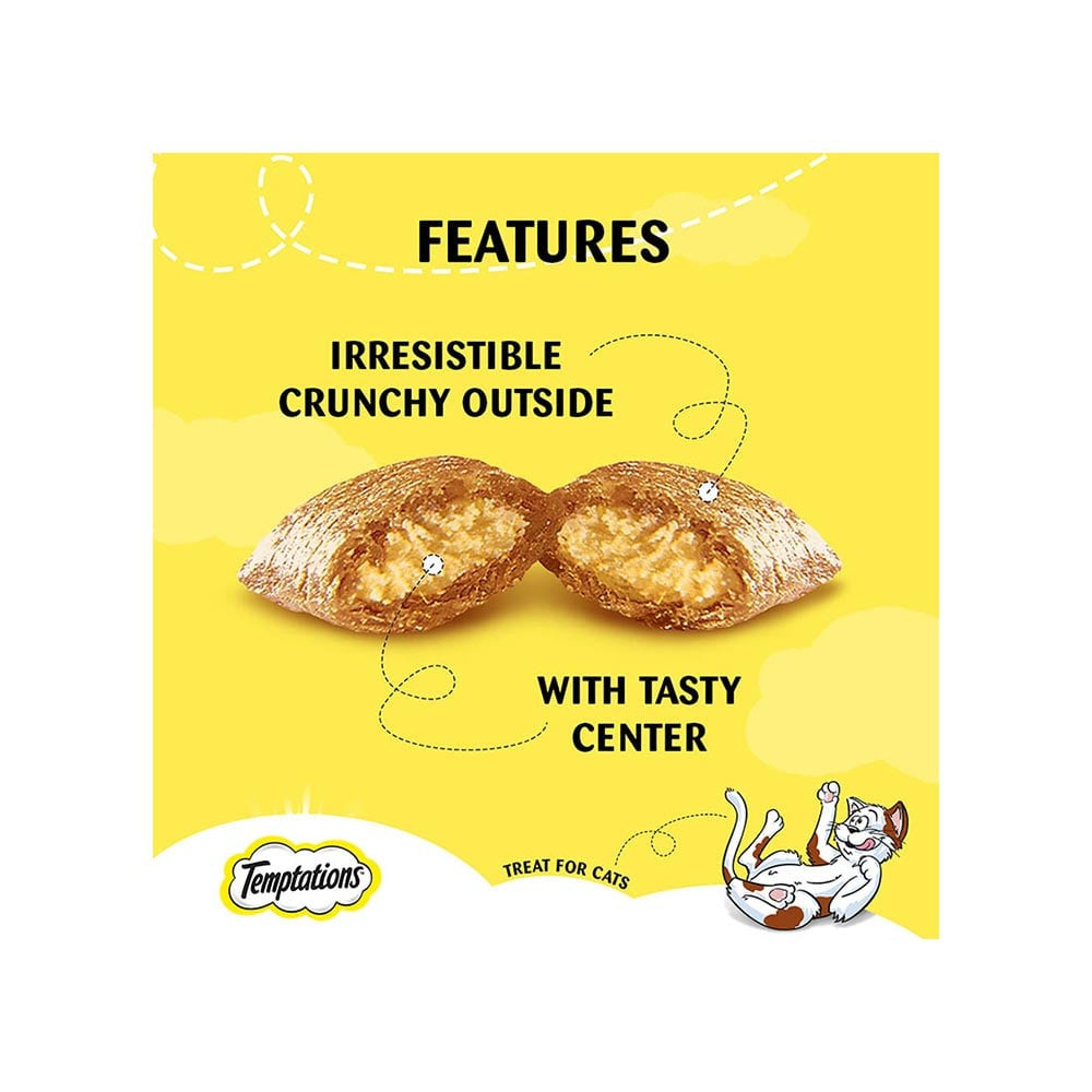 Temptations Tempting Tuna Flavour Cream Filled Crunchy Cat Treat : 85 g
