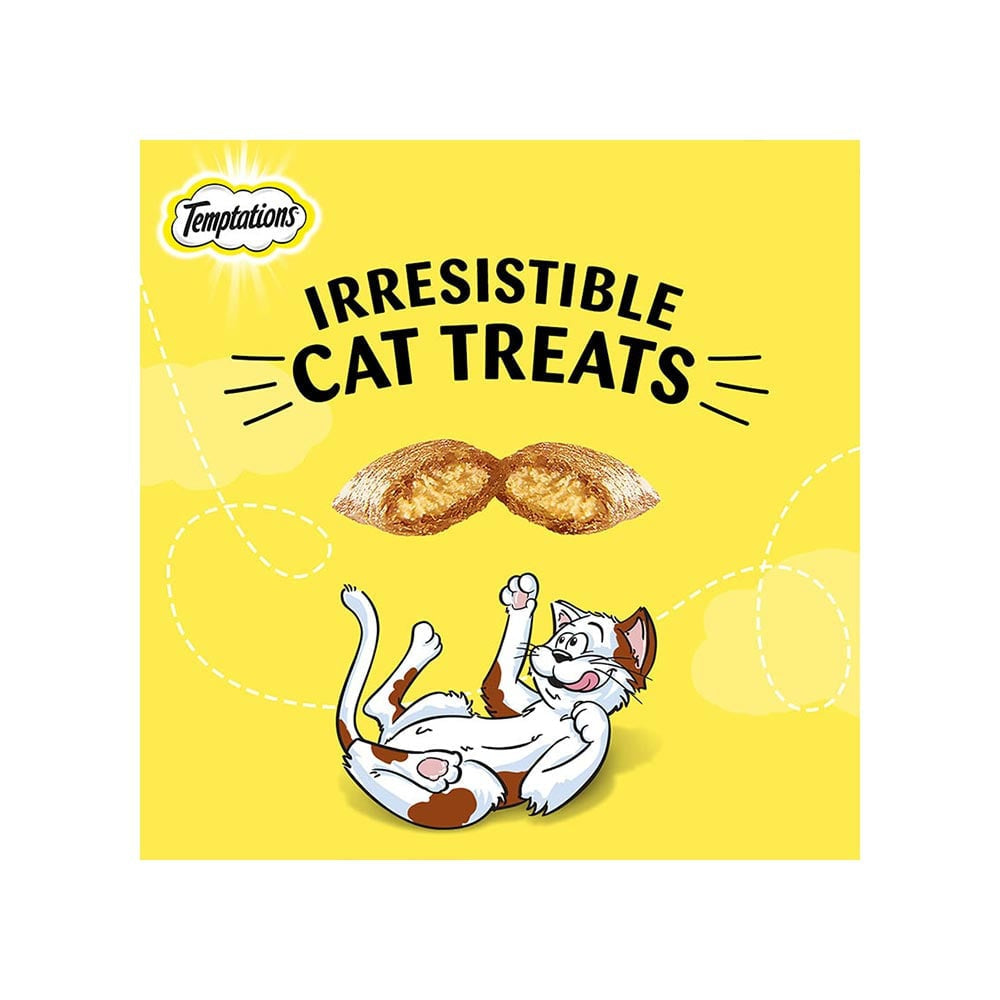 Temptations Tempting Tuna Flavour Cream Filled Crunchy Cat Treat : 85 g