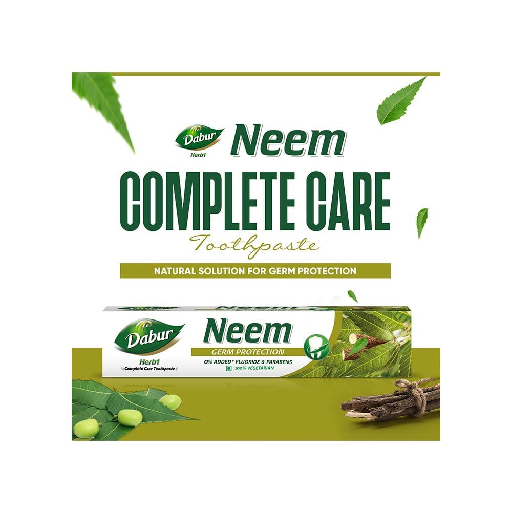 Dabur Neem Germ Protection Herbal Toothpaste - Pack of 2 : 2 x 200 g