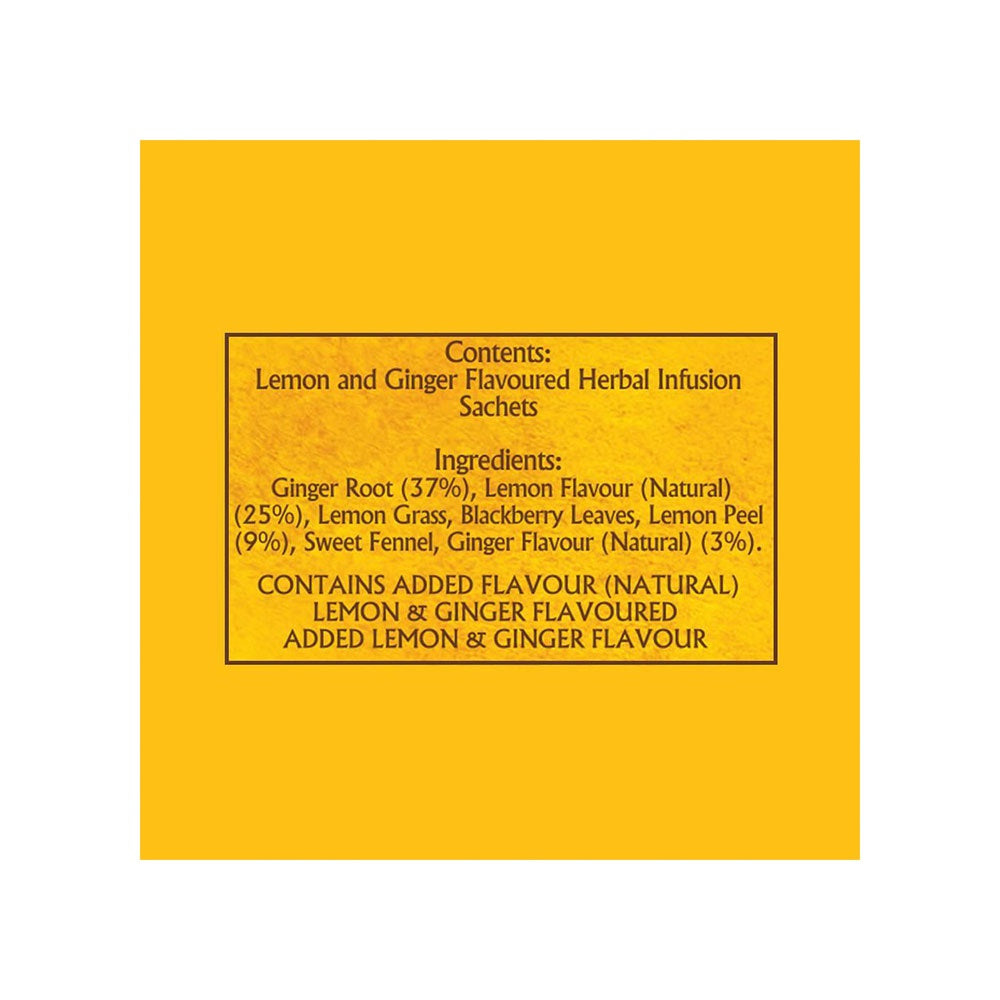 Twinings Lemon & Ginger Tea Bags : 25 units