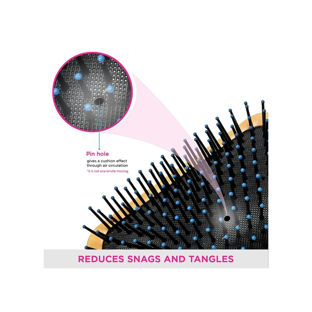 Vega Wooden Paddle Hair Brush (Black) : 1 unit