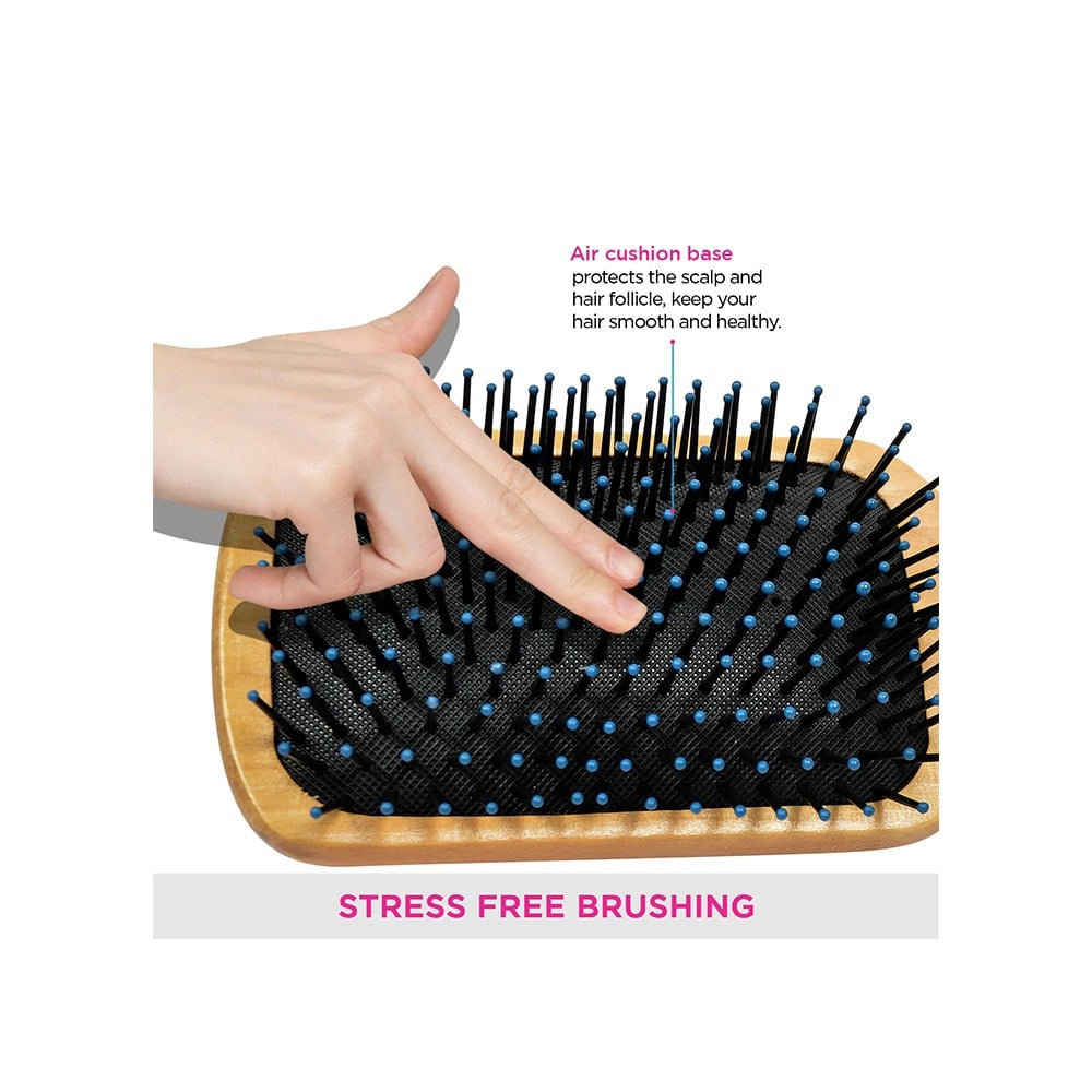 Vega Wooden Paddle Hair Brush (Black) : 1 unit