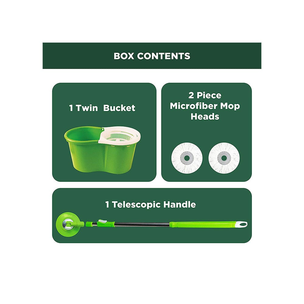 Scotch Brite 2-in-1 Bucket Spin Mop with extra refill (Plastic) : 1 piece