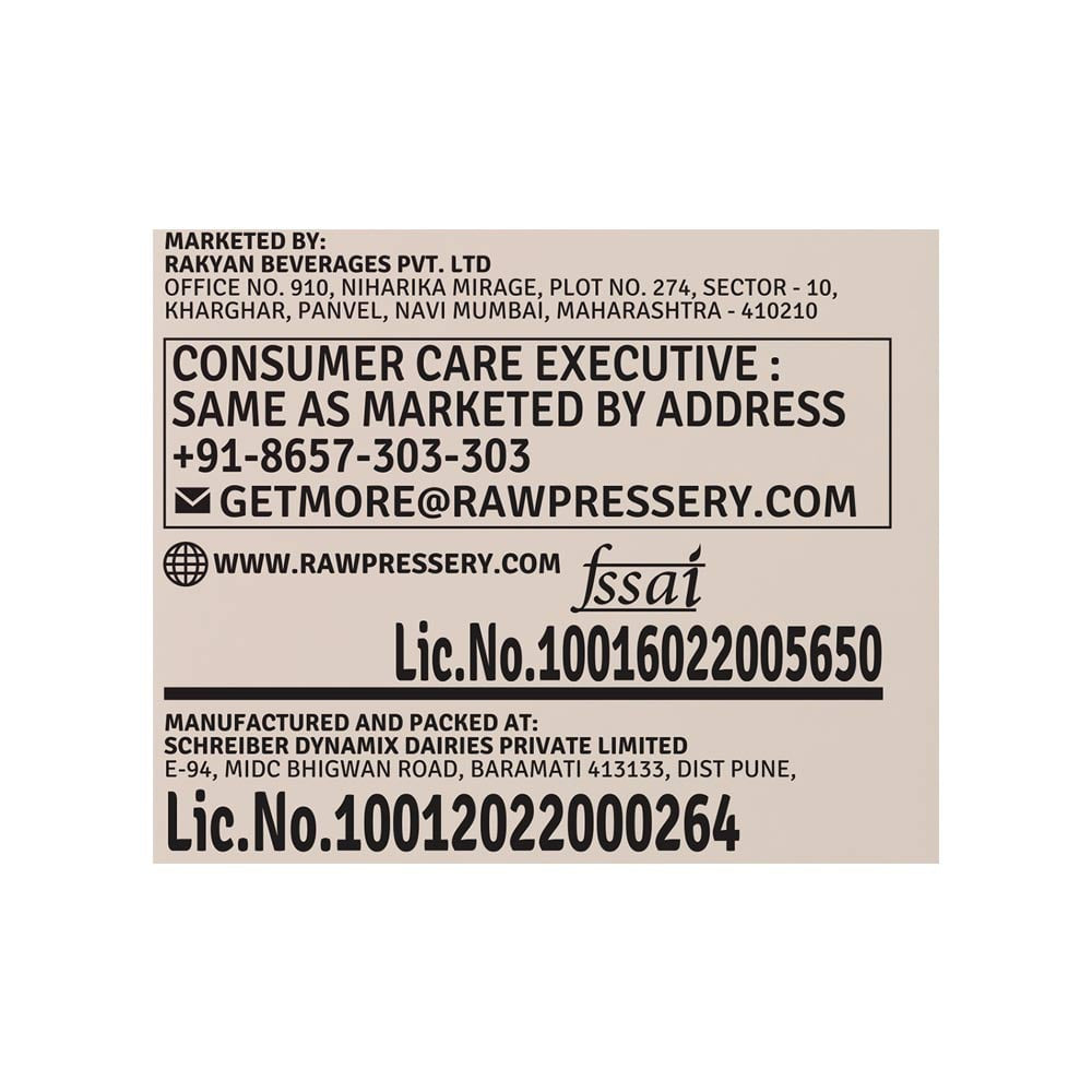 Raw Pressery Plain & Unsweetened Almond Beverage - Pack of 2 : 2 x 1 ltr