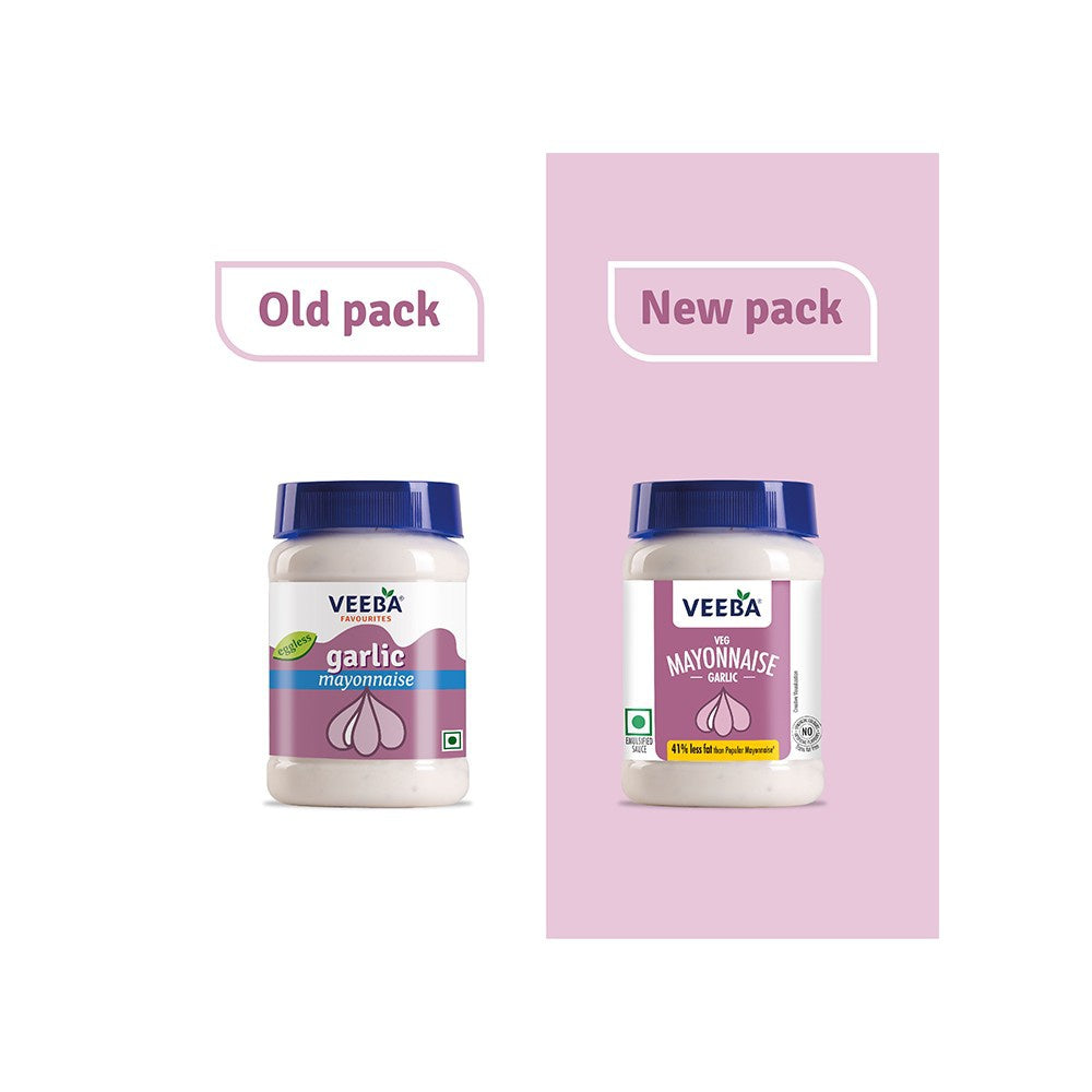 Veeba Veg Mayonnaise (Garlic) - Pack of 2 : 2 x 250 g