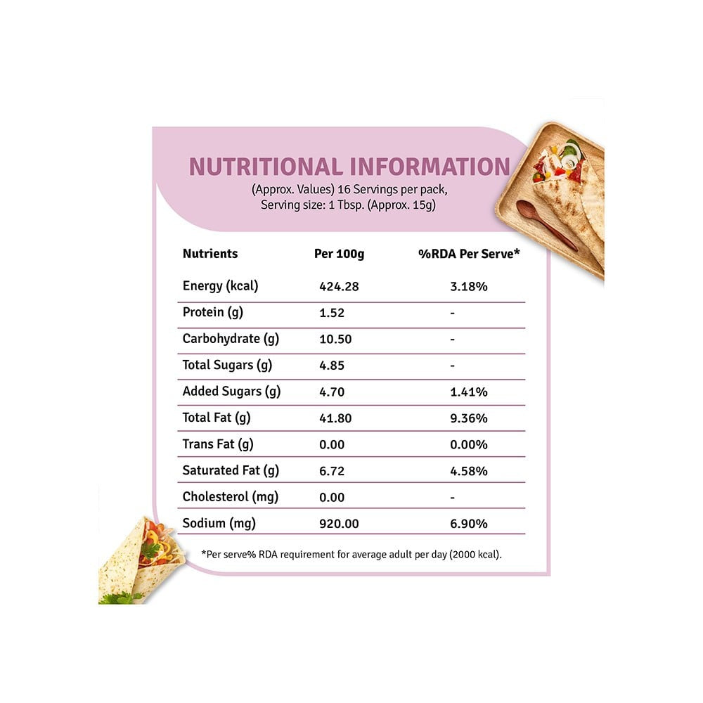 Veeba Veg Mayonnaise (Garlic) - Pack of 2 : 2 x 250 g