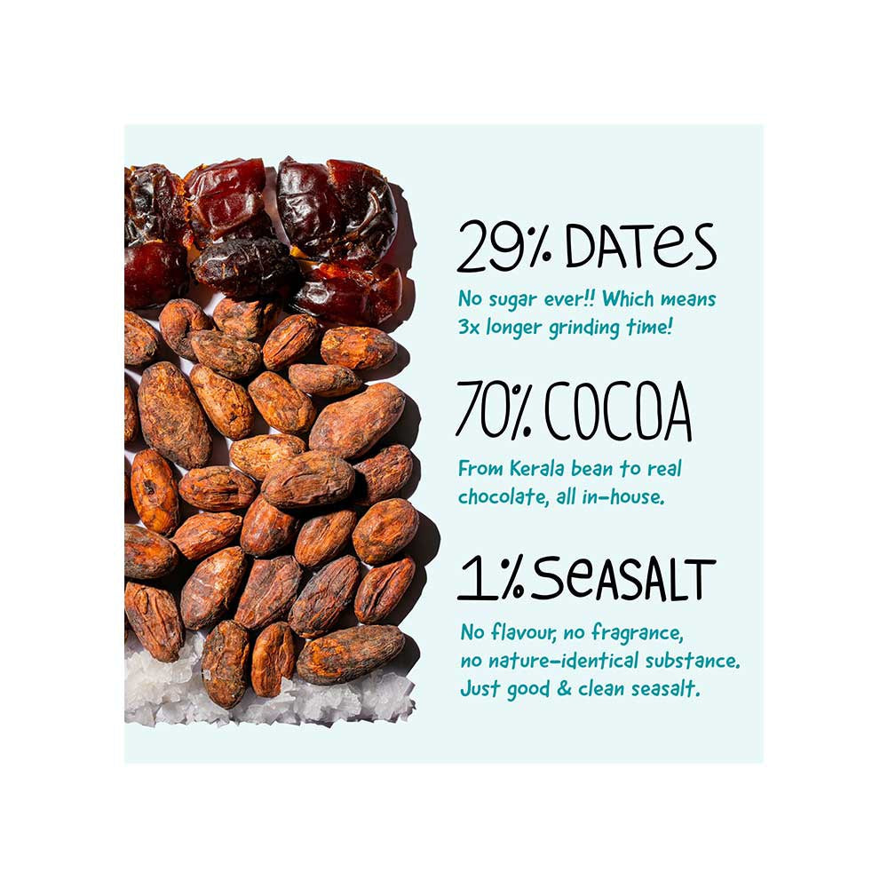 The Whole Truth Sea Salt Dark Chocolate Bar : 80 g
