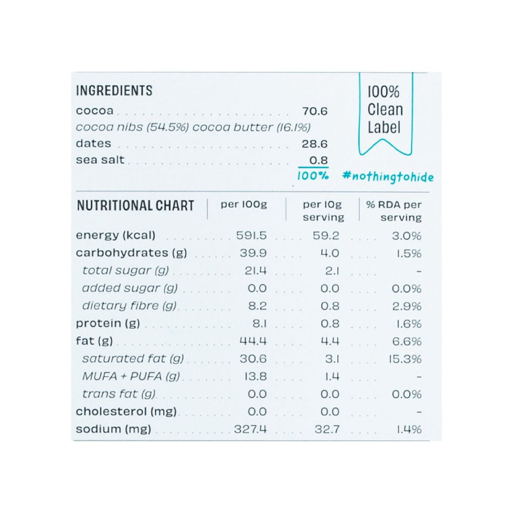 The Whole Truth Sea Salt Dark Chocolate Bar : 80 g
