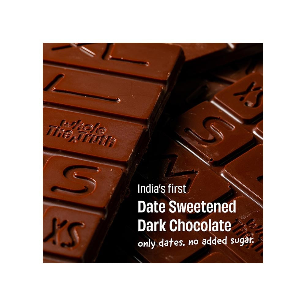 The Whole Truth Almond Raisin Dark Chocolate Bar (Cocoa 47%, Dates 38%, Almonds & Raisins 15%) : 80 g