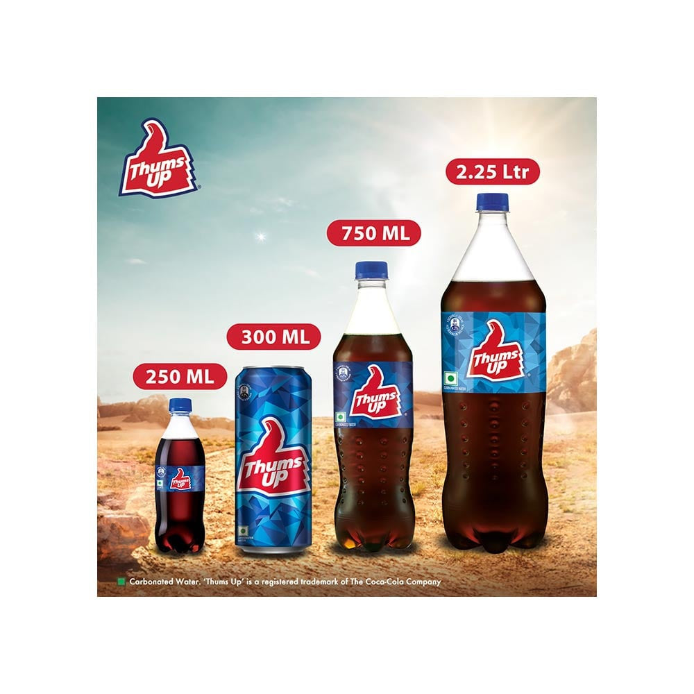 Thums Up Soft Drink (2.25 l) - Pack of 2 : 2 x 2.25 ltr