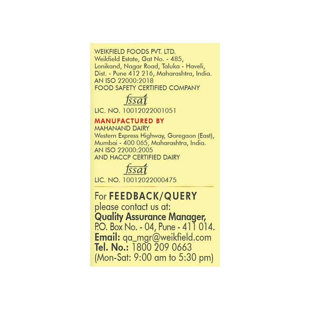 Weikfield Ready To Eat Custard (Vanilla) : 200 ml