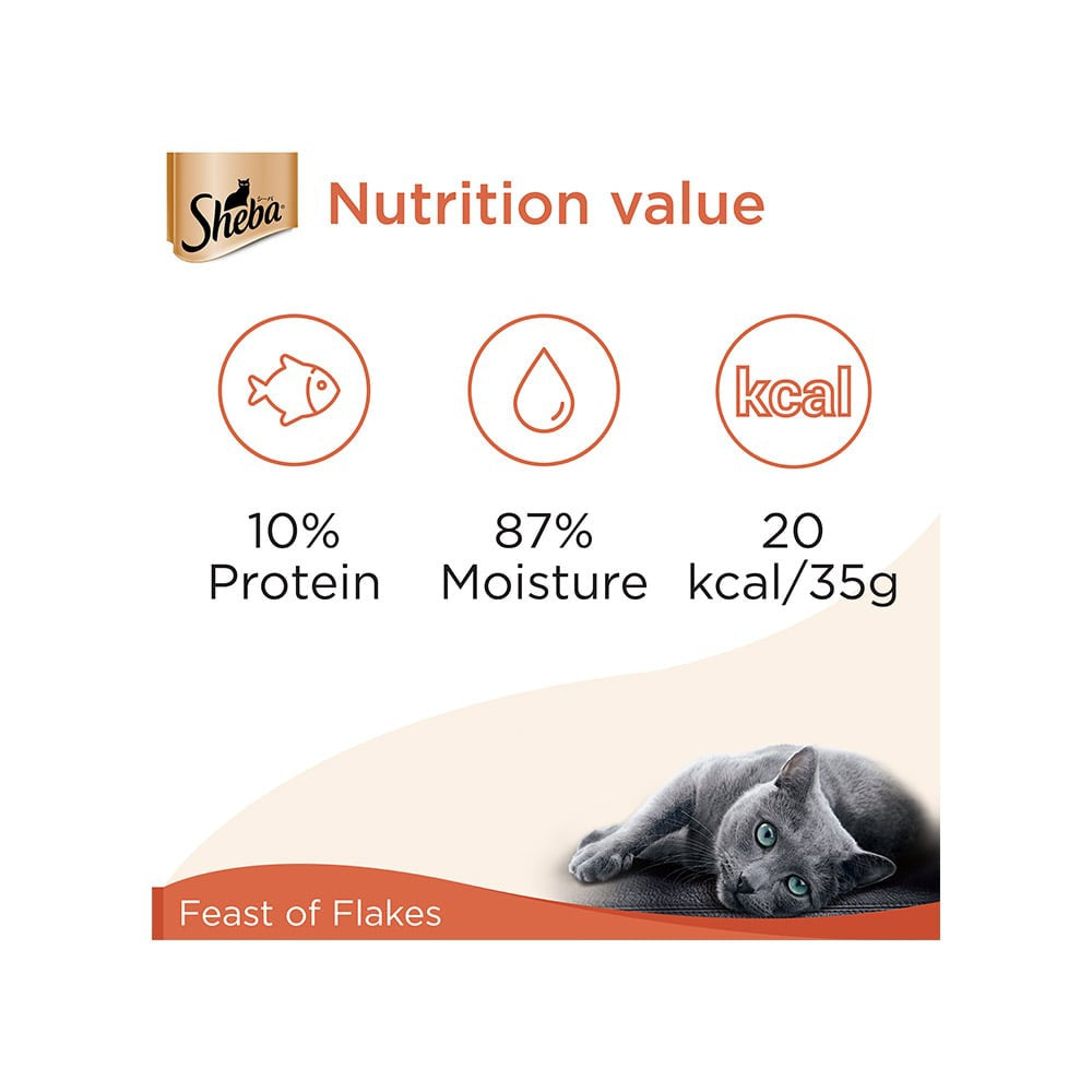 Sheba Rich - Wet Cat Food -Fish with Sasami - Pack of 2 : 2 x 35 g
