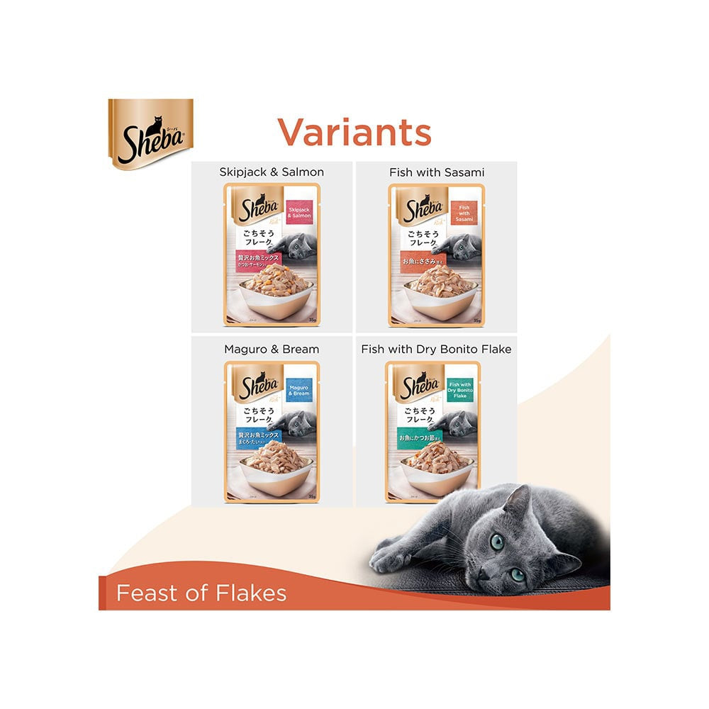 Sheba Rich - Wet Cat Food -Fish with Sasami - Pack of 2 : 2 x 35 g