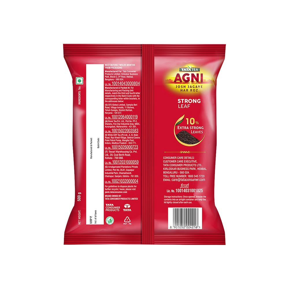 Tata Tea Agni Special Blend Tea - Pack of 2 : 2 x 500 g
