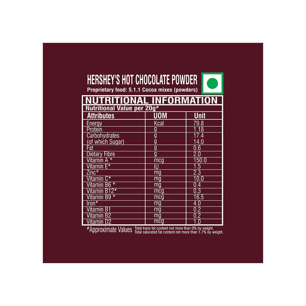 Hershey's Hot Chocolate (Powder) - Pack of 2 : 2 x 250 g