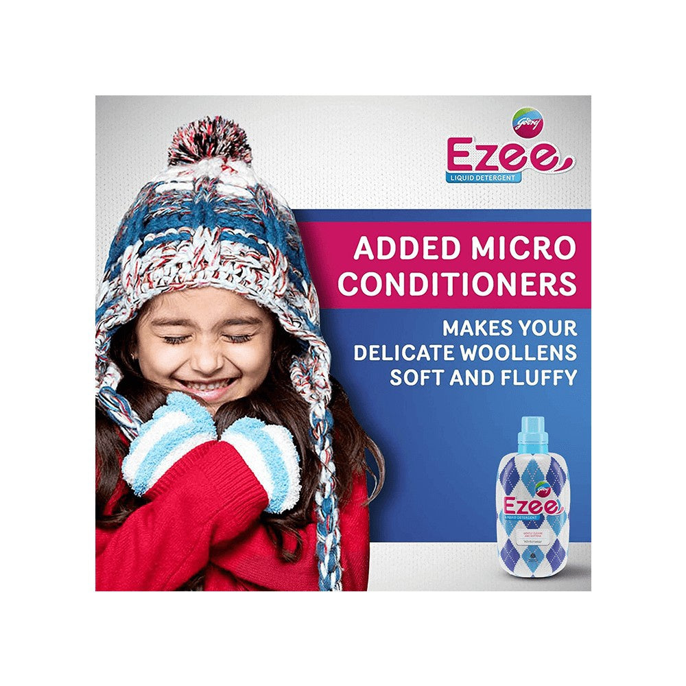 Godrej Ezee Woollen Liquid Detergent For Winterwear- Chiffon & Silks - Pack of 2 : 2 x 2 kg