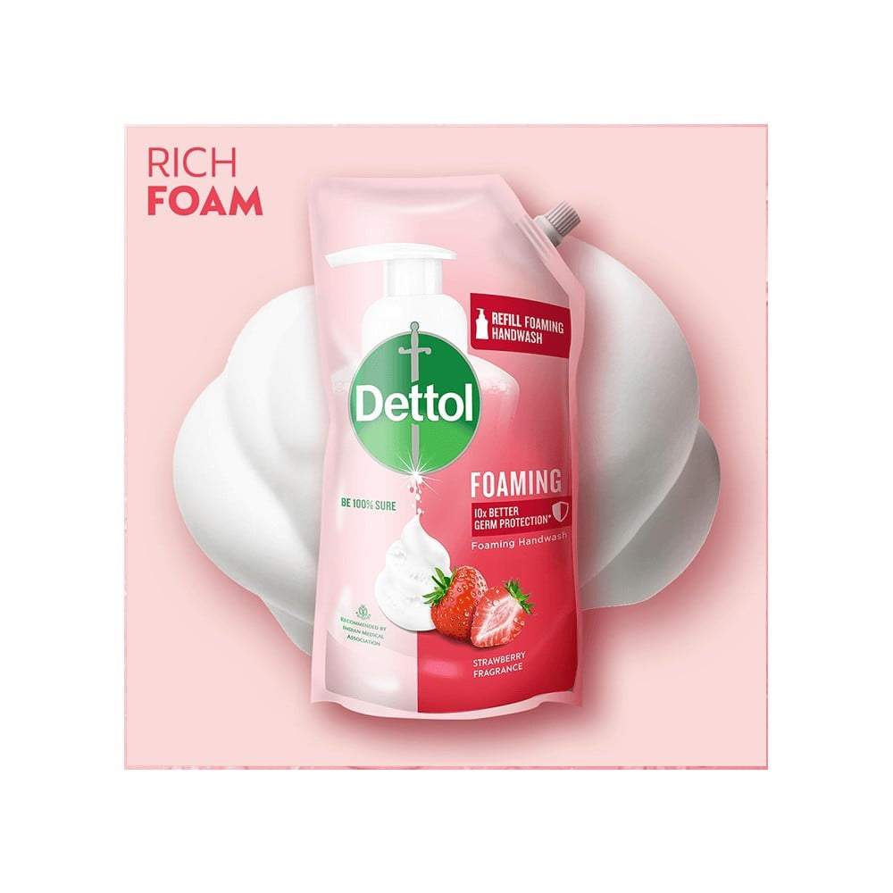 Dettol Strawberry Fragrance Foaming Handwash - Pack of 2 : 2 x 700 ml