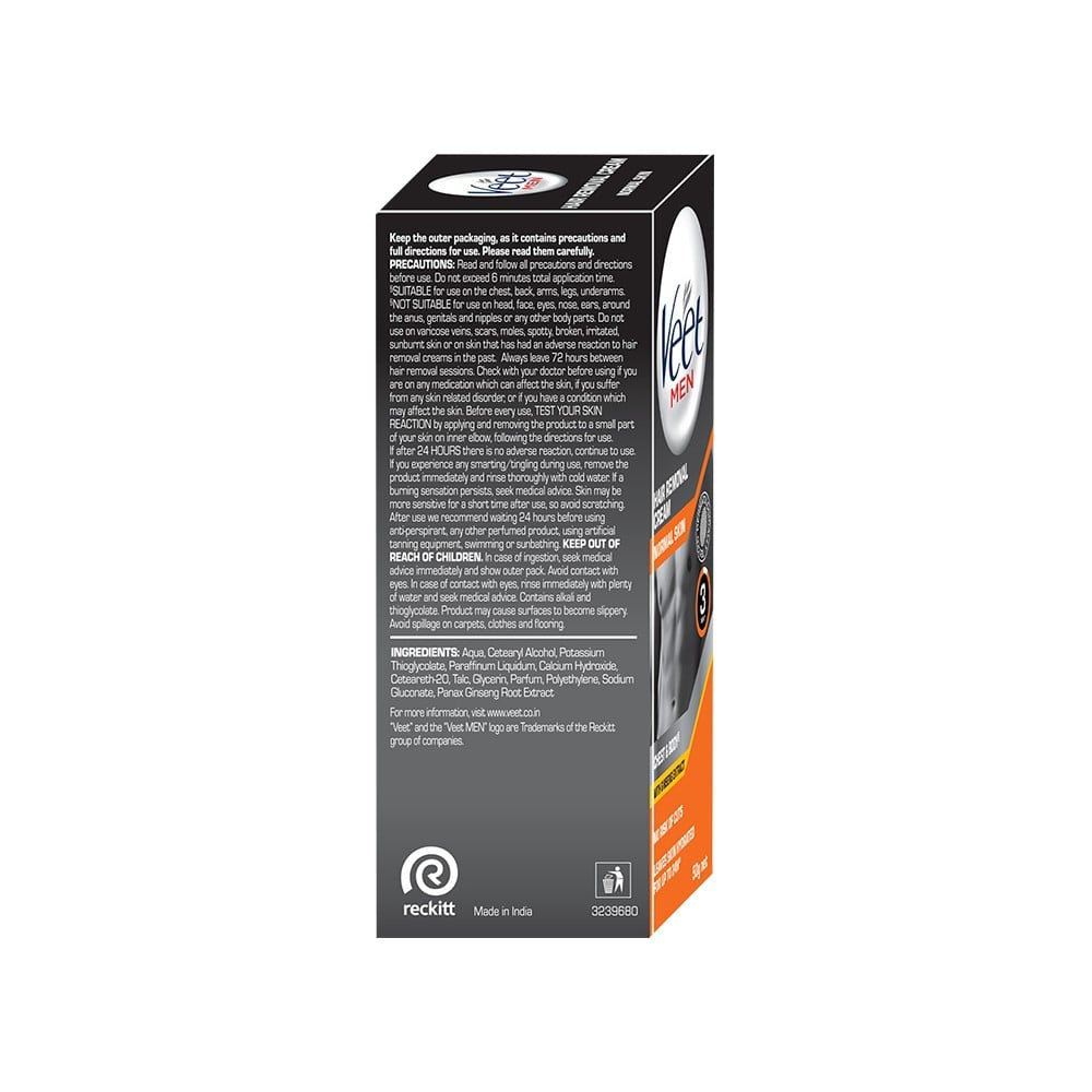 Veet Men's Hair Removal Cream (Normal Skin) - Pack of 2 : 2 x 50 g