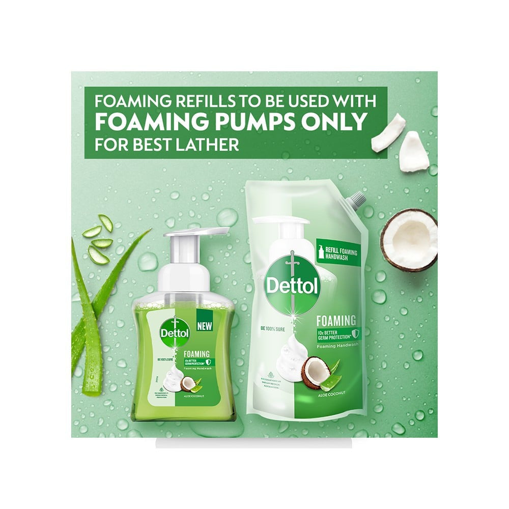 Dettol Aloe Coconut Foaming Handwash 250 ml - Pack of 2 : 2 x 250 ml
