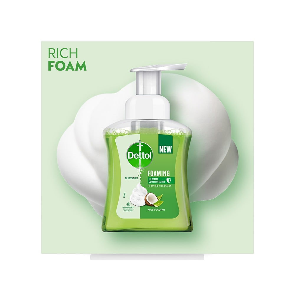 Dettol Aloe Coconut Foaming Handwash 250 ml - Pack of 2 : 2 x 250 ml