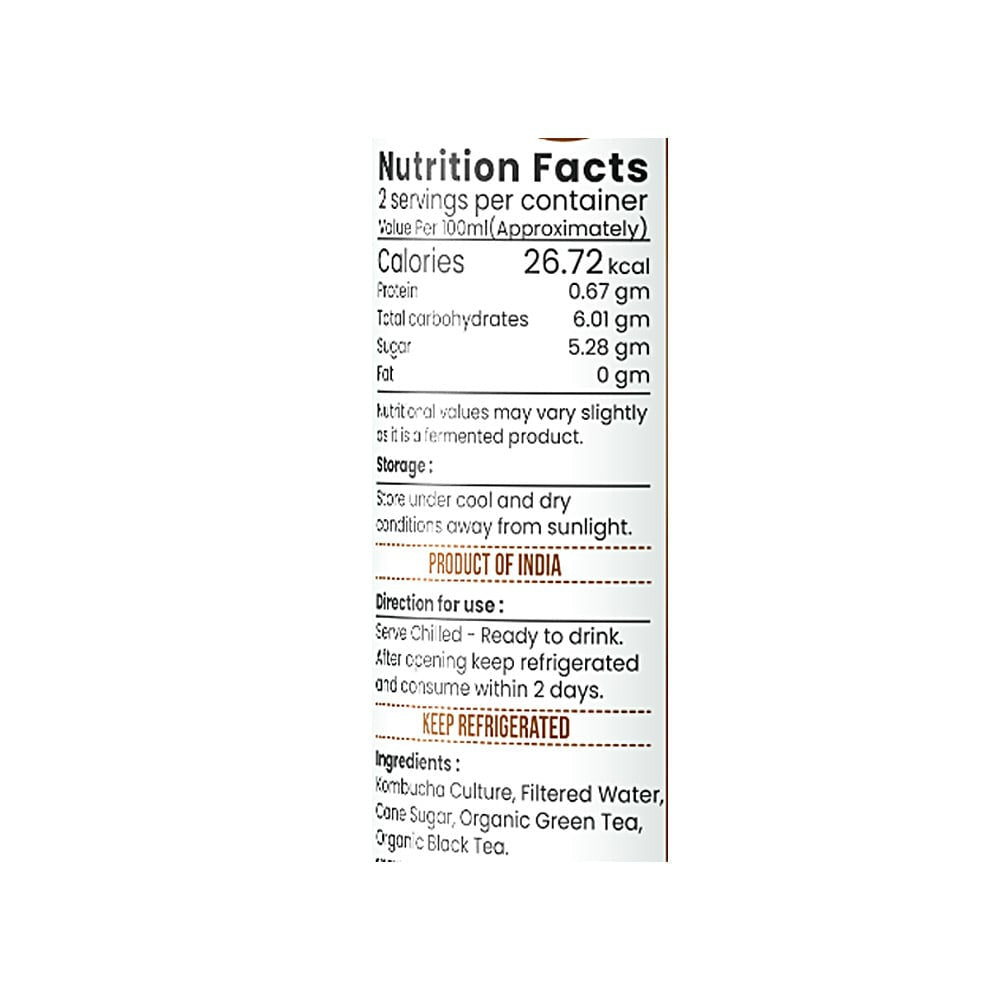 Toyo Kombucha Non-Alcoholic Sparkling Tea (Ginger Lemon) : 330 ml
