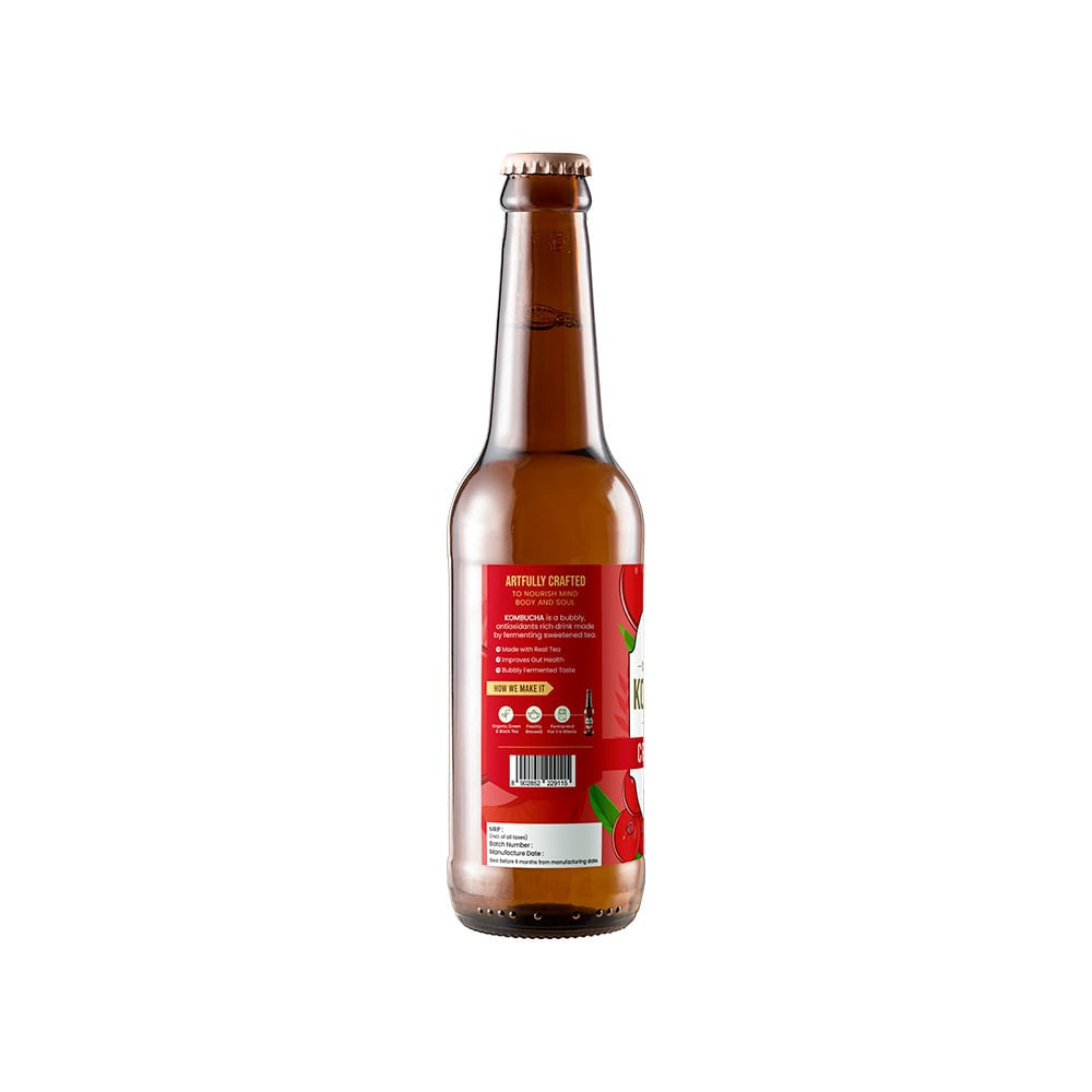 Toyo Kombucha Non-Alcoholic Sparkling Tea (Cranberry) : 330 ml