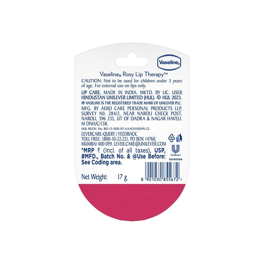 Vaseline Lip Therapy Rosy Lip Balm (Rose) : 17 g