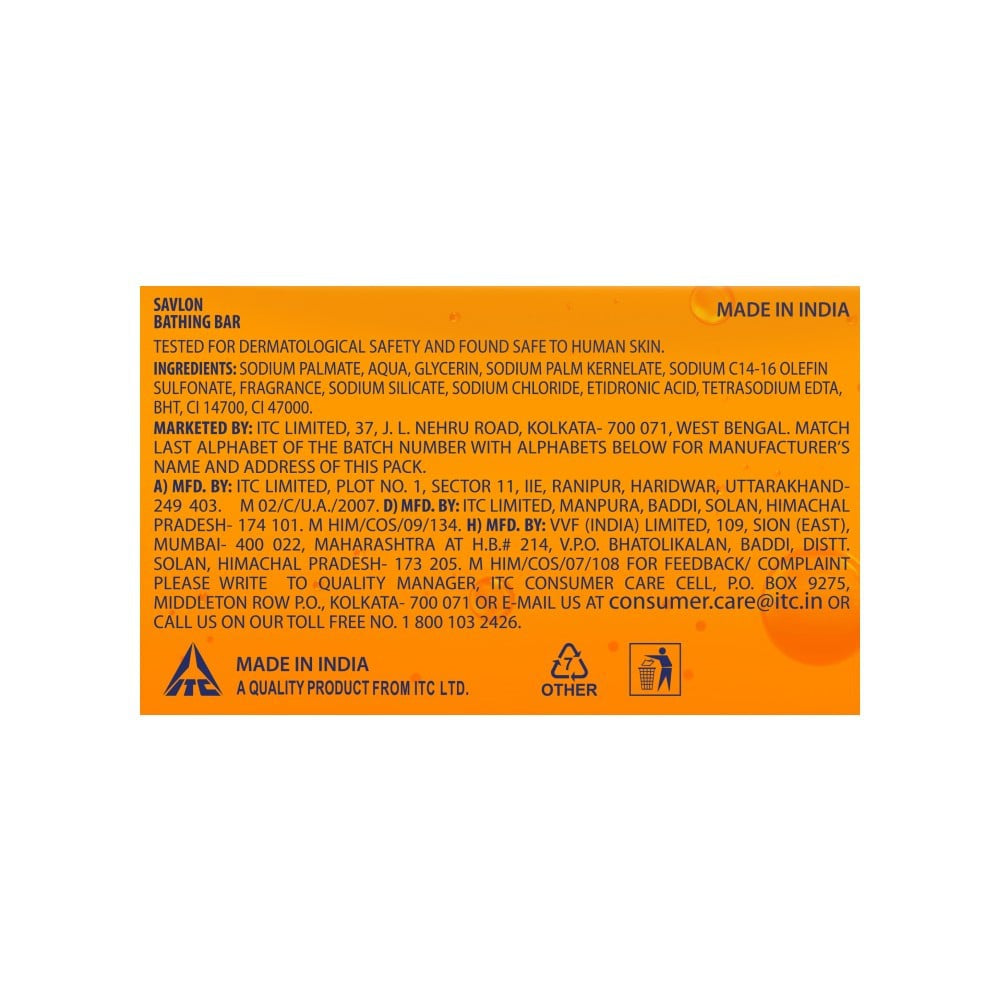 Savlon Moisturising Glycerin Soap : 5 x 125 g