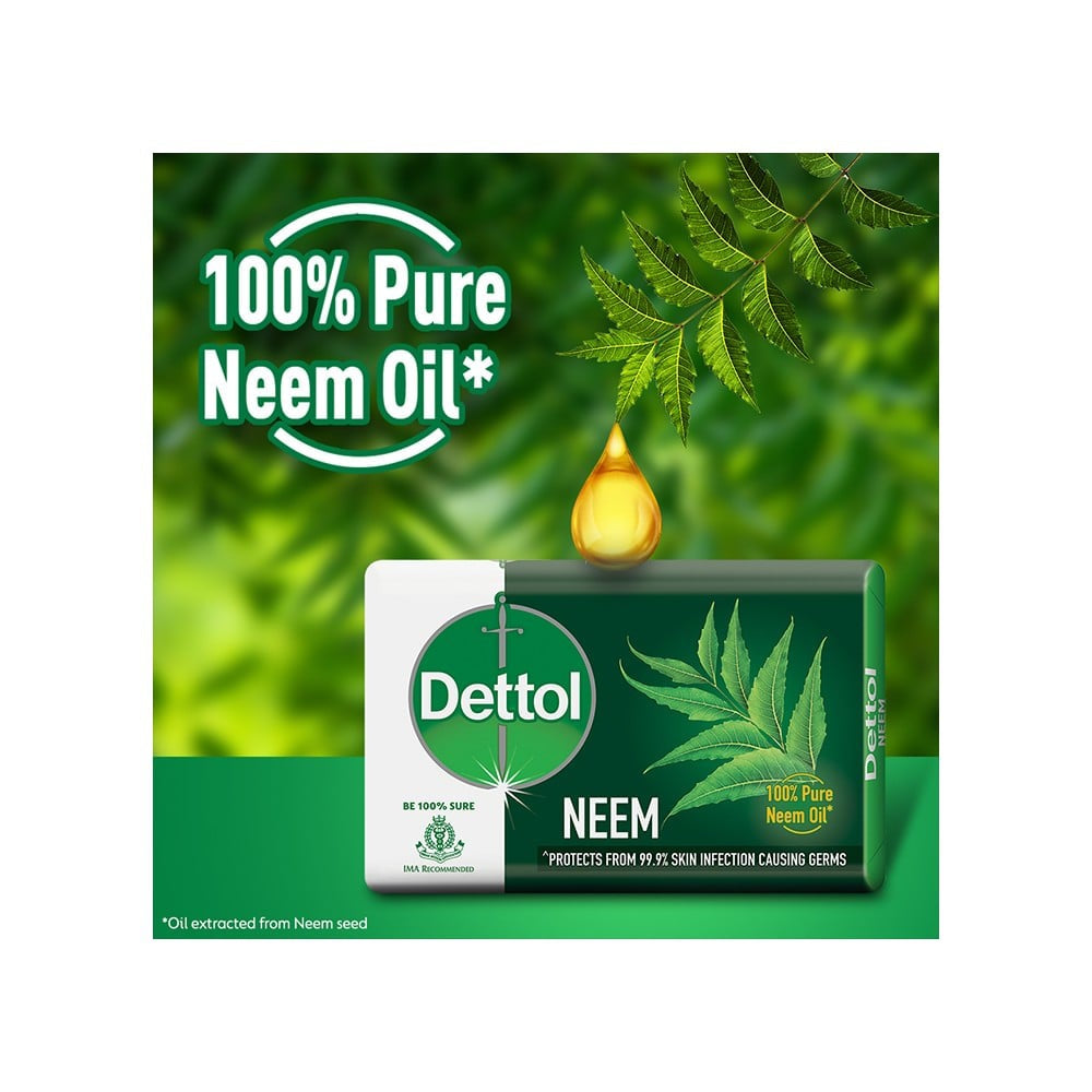 Dettol Neem Bathing Bar - Buy 3 Get 1 Free : 4 x 75 g