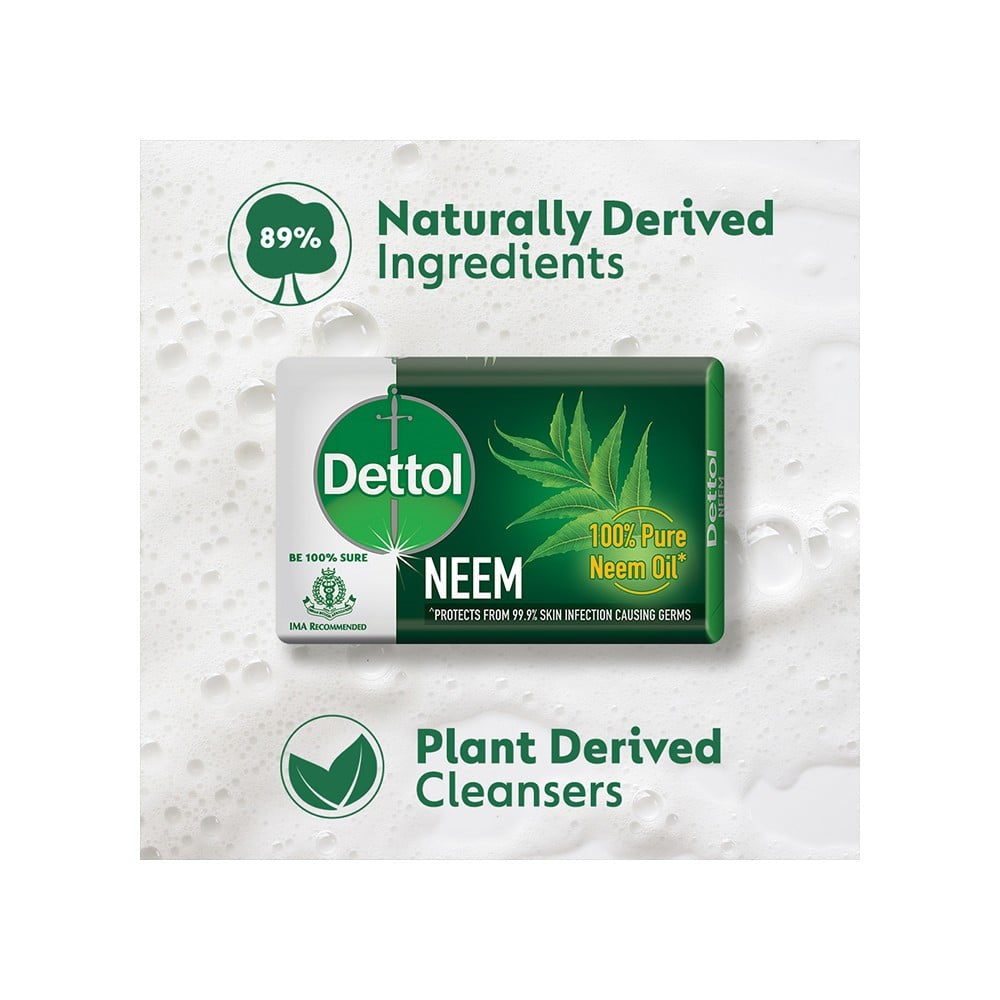 Dettol Neem Bathing Bar - Buy 3 Get 1 Free : 4 x 75 g