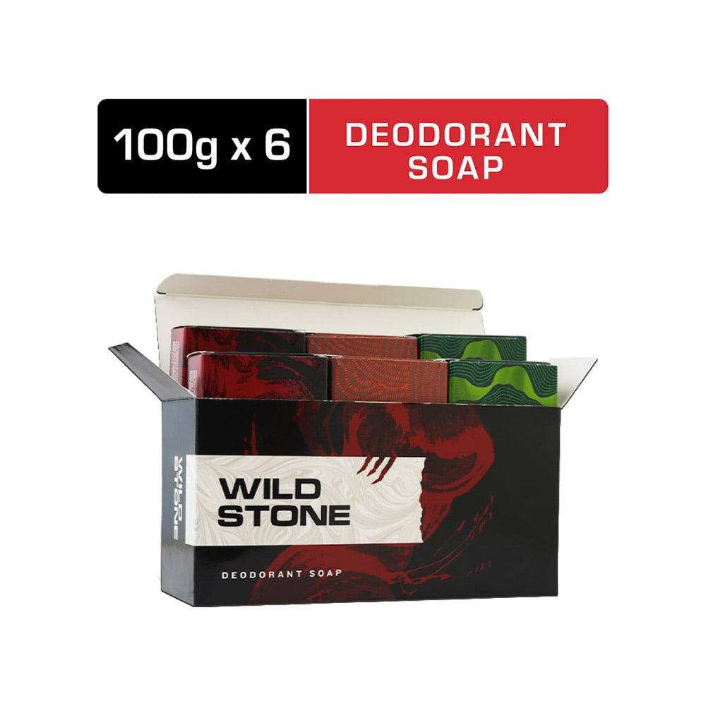 Wild Stone Deodorant Soap : 6 x 100 g